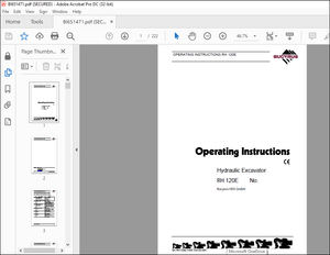 Cat Bucyrus 120E Hydraulic Excavator OPERATING INSTRUCTIONS MANUAL BI651471 – PDF DOWNLOAD