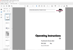 Cat Bucyrus RH 200 Hydraulic Excavator OPERATING INSTRUCTIONS MANUAL BI651449 – PDF DOWNLOAD
