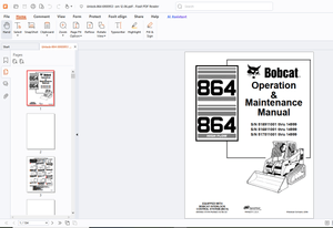 Bobcat 864 High Flow Operation &amp; Maintenance Manual - PDF DOWNLOAD