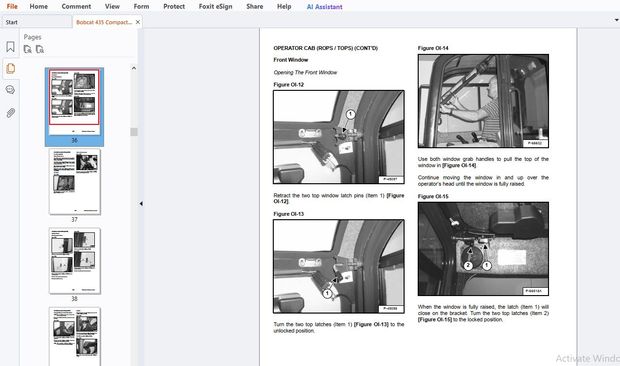 Bobcat 435 Compact Excavator Operation &amp; Maintenance Manual 6986748 - PDF DOWNLOAD