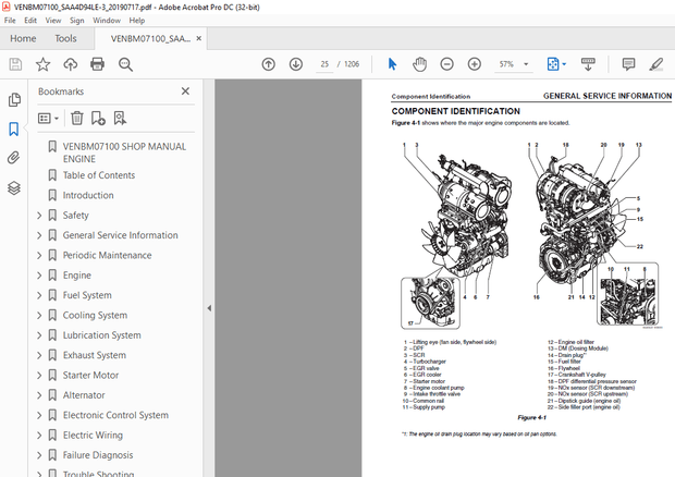 Komatsu ENGINE SAA4D94LE-3 SERVICE REPAIR WORKSHOP Manual VENBM07100 - PDF DOWNLOAD