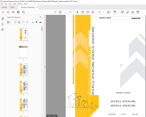 Haulotte Forklift HT16 RTJ O – HT16 RTJ PRO Operator’s Manual –  PDF DOWNLOAD