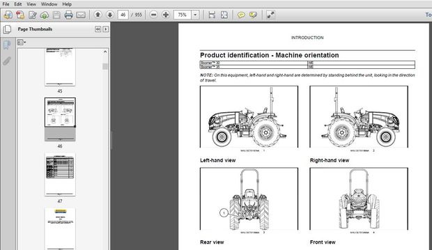 New Holland Boomer 30 &amp; 35 ROPS Compact Tractor Service Manual (47916997)