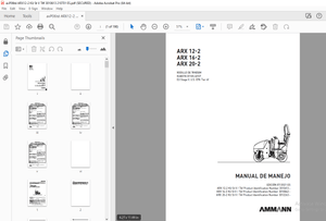 AMMANN ARX 12-2 ARX 16-2 ARX 20-2 RODILLO DE TÁNDEM MANUAL DE MANEJO - PDF