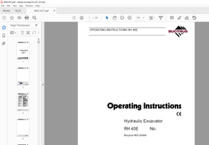 Cat Bucyrus RH 40E Hydraulic Excavator OPERATING INSTRUCTIONS MANUAL BI651437 – PDF DOWNLOAD