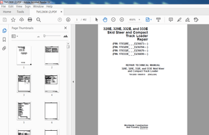 John Deere 328E,329E,332E,and 333E Skid Steer and Compact Track Loader Repair Technical Manual - PDF