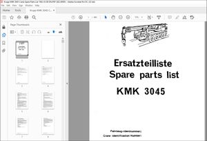 KRUPP KMK 3045 Truck Crane Parts Manual EN_DE – PDF DOWNLOAD