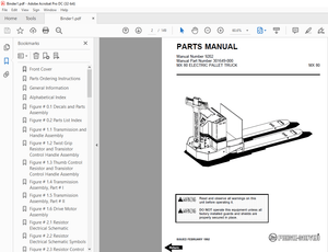 BT Forklift MX 80 ELECTRIC PALLET TRUCK PARTS MANUAL 9202 – PDF DOWNLOAD