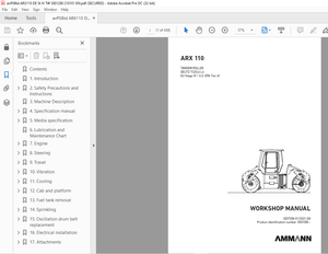 Ammann ARX 110 Tandem Roller Workshop Manual 3001280 - PDF