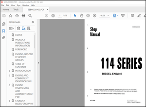Komatsu 114 Series Diesel Engine Shop Manual SEBM020400 – PDF DOWNLOAD