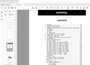 Kubota Tractor L4300 Workshop Manual – PDF DOWNLOAD