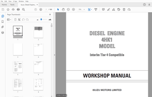 Isuzu Diesel Engine 4HK1 Interim Tier 4 Compatible Workshop Manual – PDF