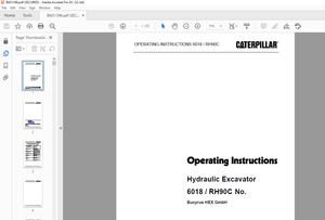 Cat Bucyrus 6018 RH90C Hydraulic Excavator Operating Instructions Manual BI651396 – PDF DOWNLOAD