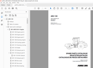 Ammann ARS 130 Single Drum Roller Parts Catalogue Manual 3022304 - PDF