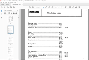 Bomag BW 219 DH-3 Single Drum Wheel Drive vibratory roller Parts Manual 00815350 – PDF DOWNLOAD