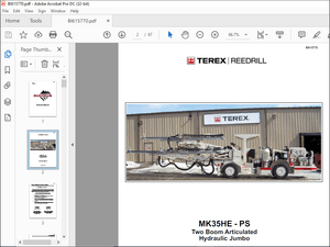 CAT Bucyrus Reedrill MK7-2 Drilling Equipment 2-Boom Drill Jumbo Operator Manual SN MK7-2-004 PDF 