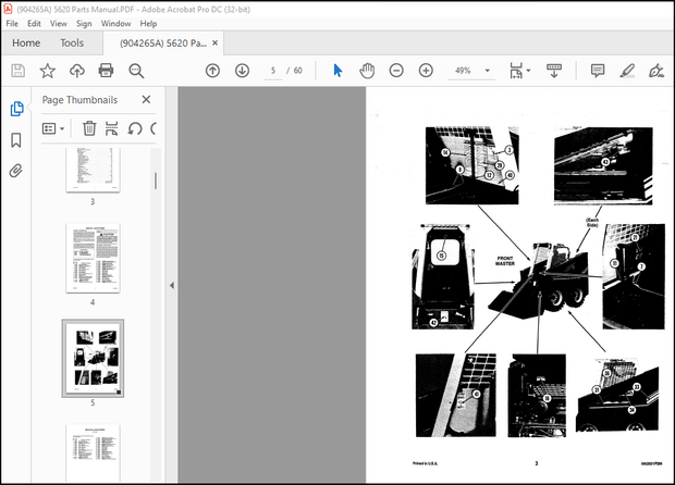GEHL Skid Loader SL5620 Service Parts Manual(904265) – PDF DOWNLOAD