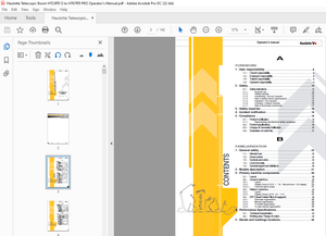 Haulotte Forklift  HT23RTJ O – HT23RTJ O SW – HT67RTJ O – HT23RTJ PRO – Operator’s Manual