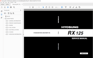 Hyosung RX 125 Service Manual - PDF DOWNLOAD