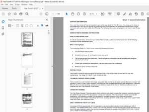 Yale Forklift E177 (GP TG) FEF2 Engine Service Manual – PDF DOWNLOAD