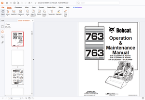 Bobcat 763 High Flow Operation &amp; Maintenance Manual - PDF DOWNLOAD
