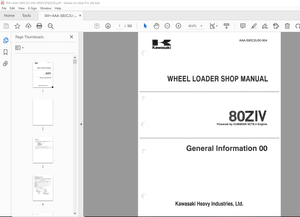 Kawasaki 80ZIV Wheel Loader Cummins 6CT8.3 Engine Shop Manual - PDF DOWNLOAD