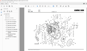 Ammann AV 70 X Tandem Roller Parts Manual SN 4062076 - PDF