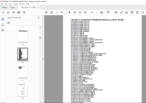 Tadano Crane TM-Z600 31102000003A FRAME/STD,4 SECT.BOOM Parts Manual -  PDF DOWNLOAD