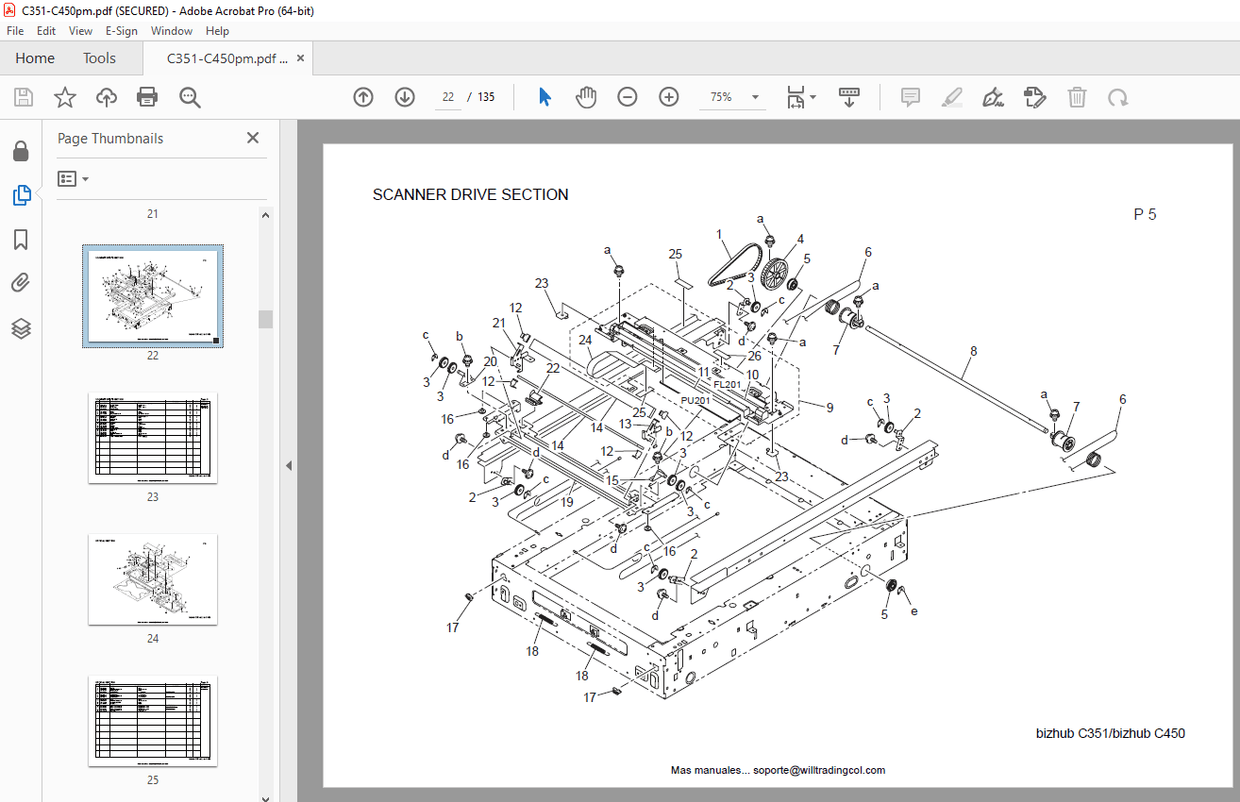 Konica Minolta bizhub C351 bizhub C450 Parts Manual - PDF DOWNLOAD