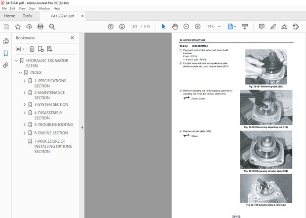 New Holland E215BJ HYDRAULIC EXCAVATOR SHOP MANUAL (84163741) – PDF DOWNLOAD