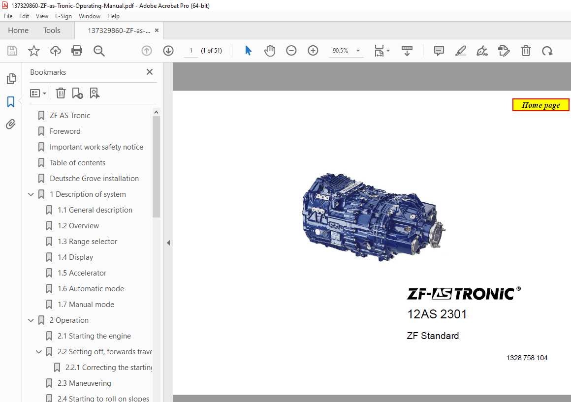ZFAS TRONIC 12AS 2301 Operating Manual PDF DOWNLOAD