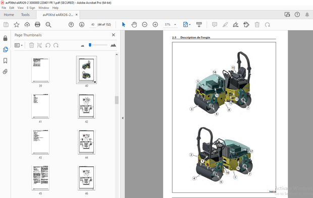 AMMANN eARX 26-2 COMPACTEUR TANDEM MANUEL D&#x27;UTILISATION 3000000 - PDF