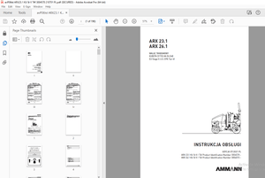 AMMANN ARX 23.1 ARX 26.1 WALEC TANDEMOWY INSTRUKCJA OBSŁUGI PDF