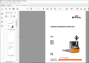 STILL STED ECU ECU-14 ECU-16 ECU-18 ECU-20 Hydraulic and electrical schematic Manual – PDF DOWNLOAD