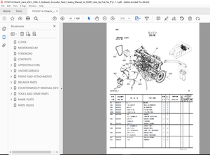 Hitachi Zaxis 450-3 450LC-3 470H-3 470LCH-3 500LC-3 520LCH Hydraulic Excavator Parts Manual - PDF DO