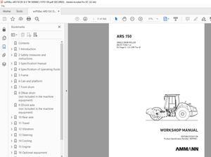 Ammann ARS 150 Single Drum Roller Workshop Manual 3009982 PDF