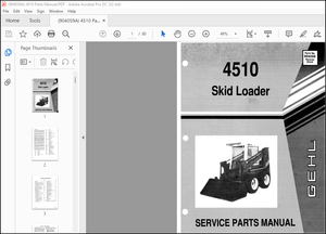 GEHL Skid Loader 4510 Service Parts Manual(904059) – PDF DOWNLOAD