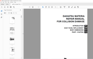 Daihatsu Materia 9440 Body Repair Manual - PDF DOWNLOAD