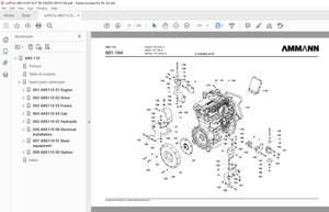 Ammann ARS 110 Single Drum Roller Parts Catalogue Manual 2363055 - PDF