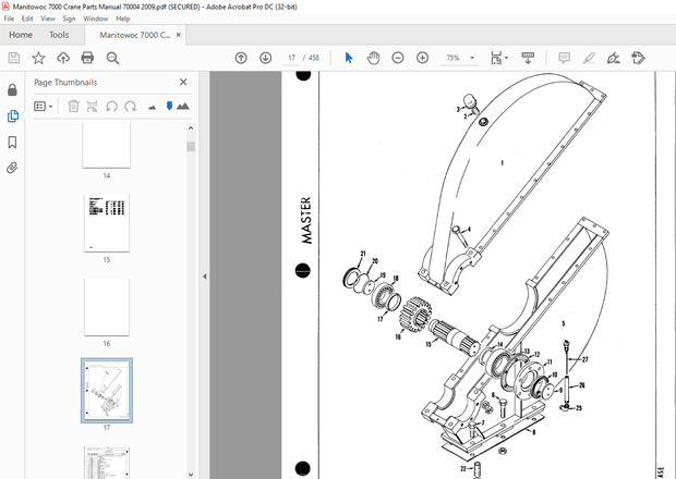 Manitowoc Traditional Crane 7000 Parts Manual SN 70004 – PDF DOWNLOAD