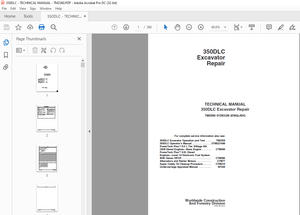 John Deere 350DLC Excavator Repair TECHNICAL MANUAL TM2360 - PDF DOWNLOAD