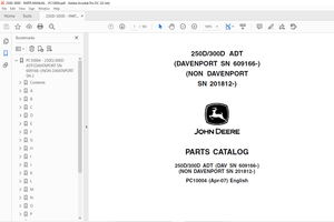 John Deere 250D/300D ADT Parts Manual PC10004 - PDF DOWNLOAD