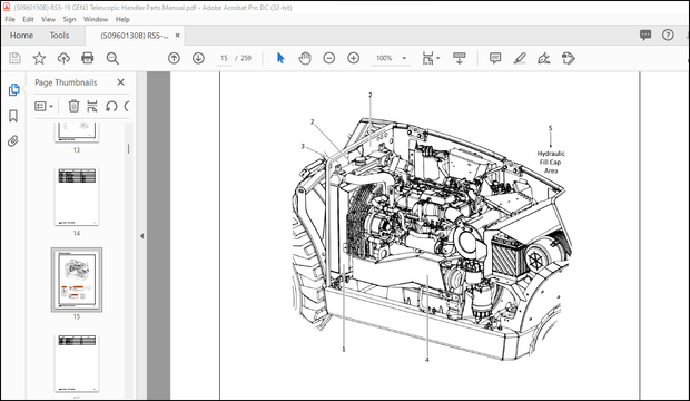 Gehl RS5-19 GEN:3 Telescopic Handler Parts Manual 50960130 – PDF DOWNLOAD