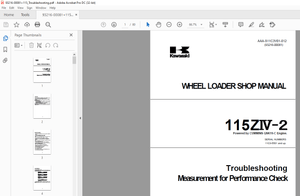 Kawasaki 115ZIV-2 CUMMINS QSK19-C Engine WHEEL LOADER SHOP MANUAL AAA-S11C3V01-012 - PDF DOWNLOAD