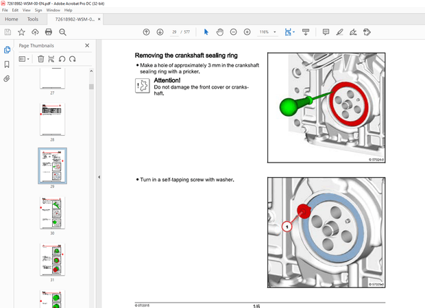 DEUTZ TCD 6.1 L6 4V FENDT 700 Vario S4 738 /739 / 740 / 741 / 742 / 743 Workshop Service Manual - PD