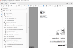 AMMANN ARX 36-2 ARX 40-2 ARX 45-2 HASZNÁLATI UTASÍTÁS - PDF