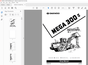 Daewoo Mega 300-III Excavator Shop Manual – PDF DOWNLOAD