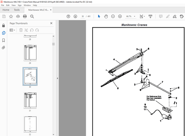 Manitowoc Crane MLC100-1 Parts Manual 91001023 – PDF DOWNLOAD