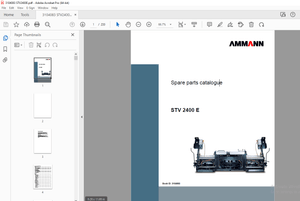 AMMANN STV 2400 E Spare Parts Catalogue 3104083 - PDF 