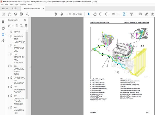 Komatsu D155AXi-8 Bulldozer Shop Manual SEN06582-07 – PDF DOWNLOAD